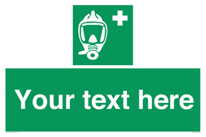 Custom sign safe condition Emergency escape breathing device